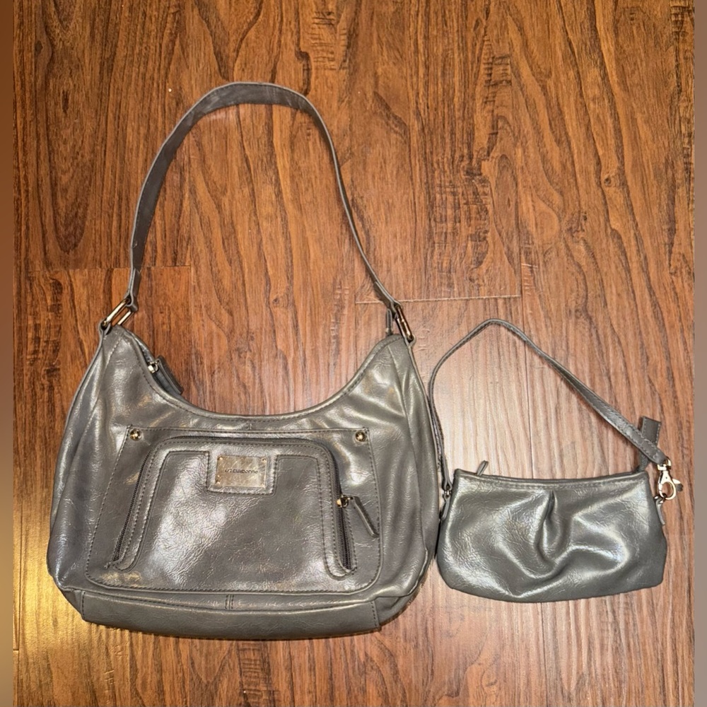 Liz Claiborne Grey y2k Handbag & Mini-bag / Wallet